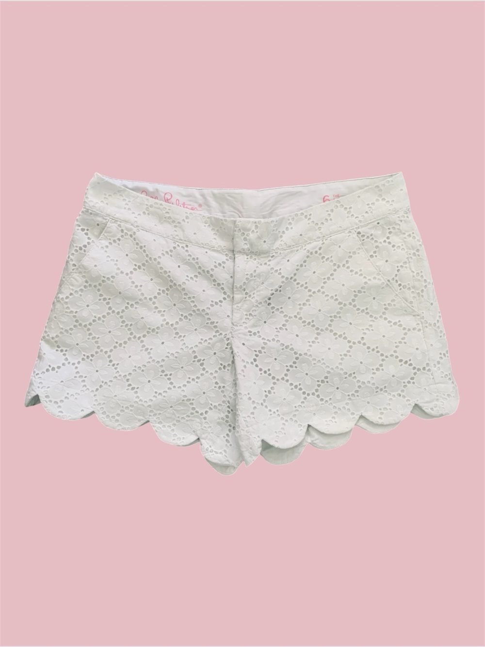 Lilly Pulitzer white eyelet buttercup shorts